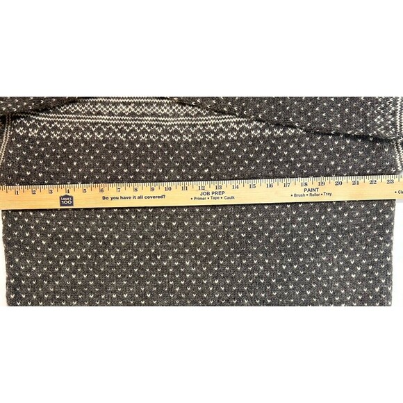 VTG Husfliden Skien Sweater Mens XL 100% Wool Hand Knit Norway Crew Neck Gray - Picture 8 of 9